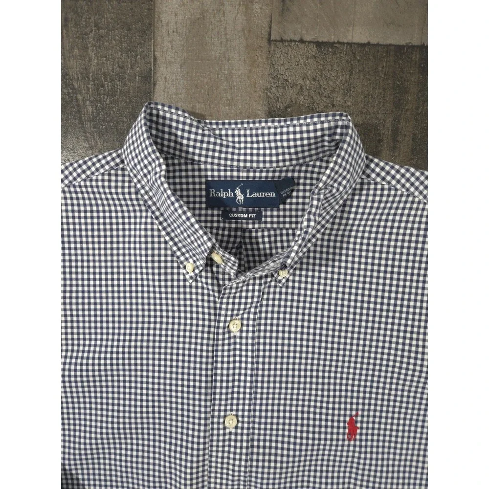 Polo Ralph Lauren Men's Custom Fit Long-Sleeve Gingham Button-Down Shirt Size XL